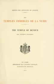 Cover of: The temple of Dendûr. by Blackman, Aylward M.