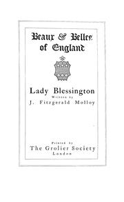 Cover of: Lady Blessington