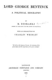 Cover of: Lord George Bentinck by Benjamin Disraeli