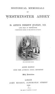 Cover of: Historical memorials of Westminster Abbey