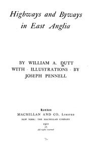 Cover of: Highways and byways in East Anglia