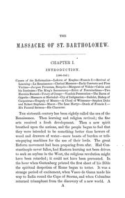 Cover of: The massacre of St. Bartholomew by White, Henry