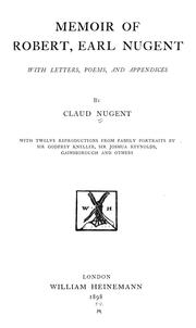 Memoir of Robert, earl Nugent by Claud Nugent