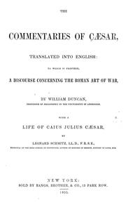 The commentaries of Cæsar, translated into English by Gaius Julius Caesar