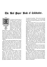 Cover of: The red paper book of Colchester