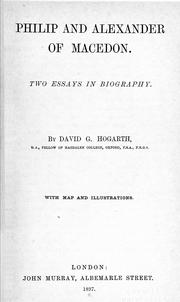 Cover of: Philip and Alexander of Macedon: two essays in biography