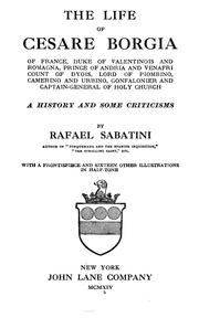Cover of: The Life of Cesare Borgia by Rafael Sabatini