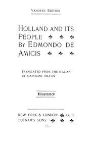 Cover of: Holland and its people