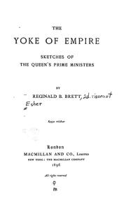 Cover of The yoke of empire