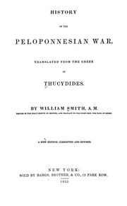 Cover of: History of the Peloponnesian War by Thucydides