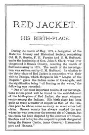 Cover of: The birthplace of Sa-go-ye-wat-ha, or the Indian Red Jacket: the great orator of the Senecas, with a few incidents of his life