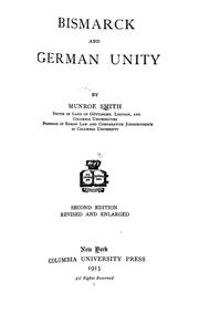 Cover of: Bismarck and German unity