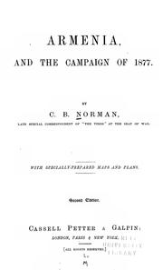 Cover of: Armenia, and the campaign of 1877