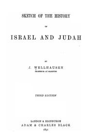 Cover of: Sketch of the history of Israel and Judah by Julius Wellhausen