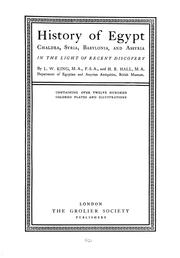 Cover of: History of Egypt, Chaldea, Syria, Babylonia, and Assyria in the light of recent discovery by Leonard William King