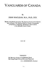 Cover of: Vanguards of Canada by MacLean, John