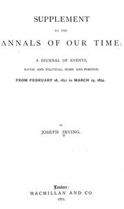 Cover of: Supplement to The annals of our time: a diurnal of events, social and political, home and foreign