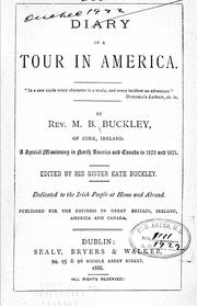 Cover of: Diary of a tour in America