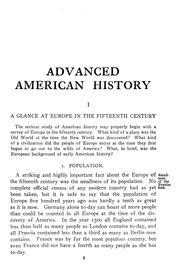 Cover of: Advanced American history