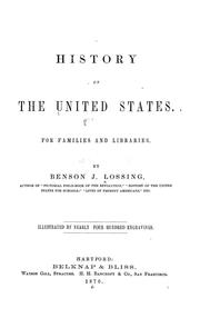 A history of the United States by Benson John Lossing