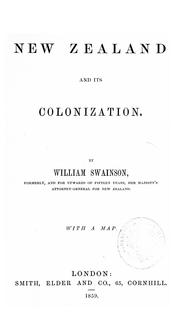 Cover of: New Zealand and its colonization
