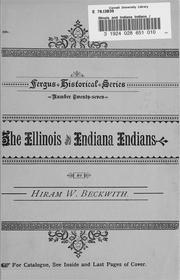 Cover of: The Illinois and Indiana Indians