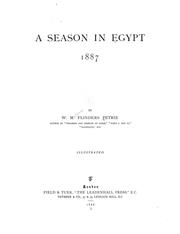 Cover of: A season in Egypt, 1887 by W. M. Flinders Petrie