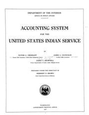 Cover of: Accounting system for the United States Indian service