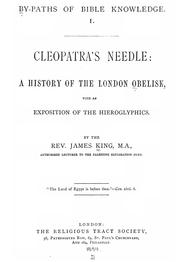 Cleopartra's Needle by King, James Vicar of St. Mary's, Berwick-upon-Tweed.