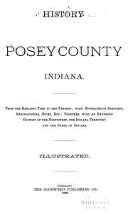 Cover of: History of Posey County, Indiana by Goodspeed Publishing Co
