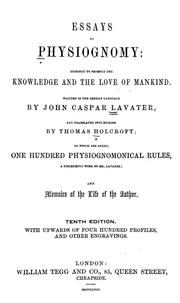 Essays on physiognomy by Johann Caspar Lavater