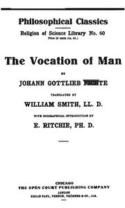 Cover of: The vocation of man