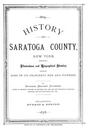 Cover of: History of Saratoga County, New York: with biographical sketches of some of its prominent men and pioneers