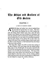 Cover of: The ships and sailors of old Salem: the record of a brilliant era of American achievement