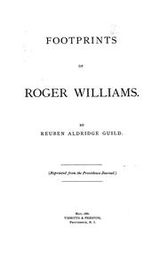 Cover of: Footprints of Roger Williams