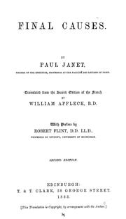 Cover of Final causes