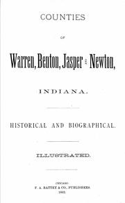 Cover of: Counties of Warren, Benton, Jasper and Newton, Indiana by 