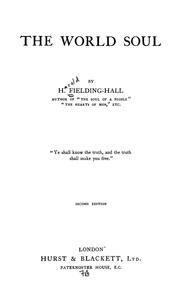 Cover of: The world soul by H. Fielding