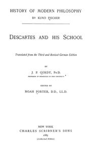 Cover of: Descartes and his school