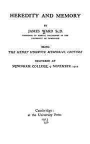 Cover of: Heredity and memory by Ward, James