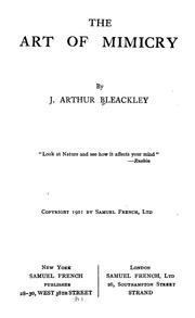 Cover of: The art of mimicry by J. Arthur Bleackley