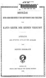 Cover of: Beiträge zur geschichte und revision des textes