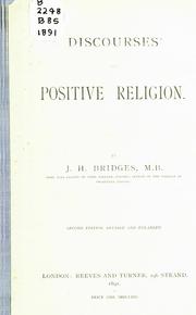 Cover of: Discourses on positive religion
