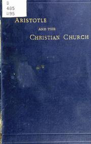 Cover of: Aristotle and the Christian church