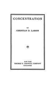 Cover of: Concentration