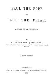 Cover of: Paul the Pope and Paul the friar: a story of an interdict