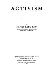 Cover of: Activism by Henry Lane Eno