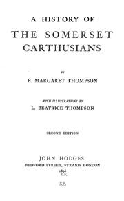 Cover of: A history of the Somerset Carthusians