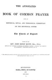 Cover of: The annotated Book of Common prayer by Church of England