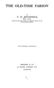 Cover of: The old-time parson